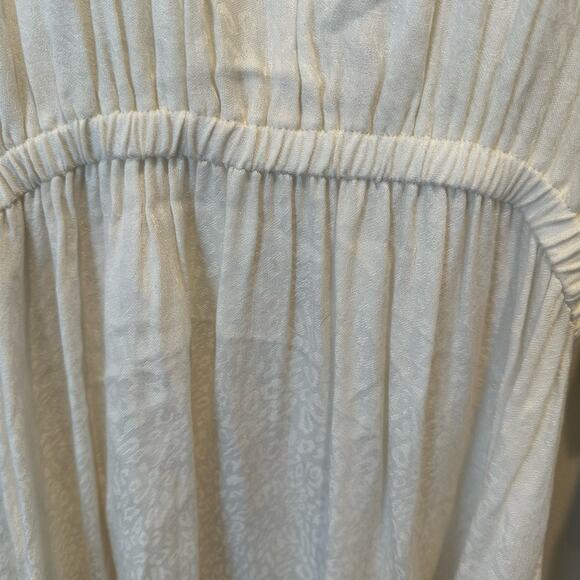 Rachel Pally Jacquard Yaritza Cream Ecru Minimalist Coastal Midi Dress Small - Picture 11 of 14